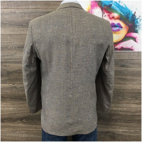 Norm Thompson Mens Blazer Sport Coat Casual Jacket Size 42R Vintage‎ Silk Suit - Picture 6 of 14